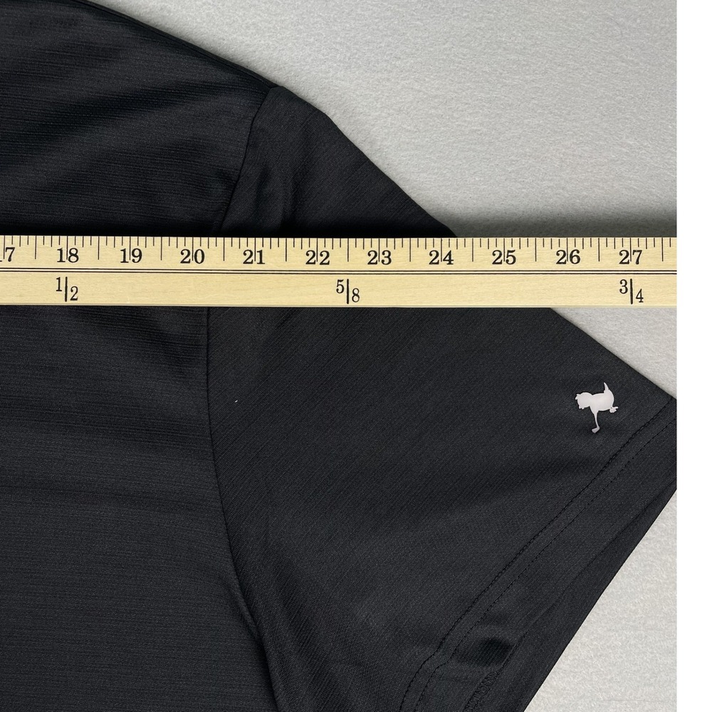Birdie Bound Polo Shirt Mens 3XL Black Golf Performance Short Sleeve Floral Trim - Picture 5 of 8